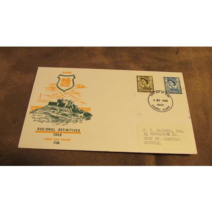 Philart 1968 GB FDC cover - Jersey Regional Definitives