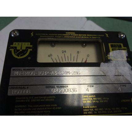 NEW UFM UNIVERSAL FLOW METER MN-B40G-16BP-A3-PC4M-Z86,40 GPM,1" NPT B50998,BQ
