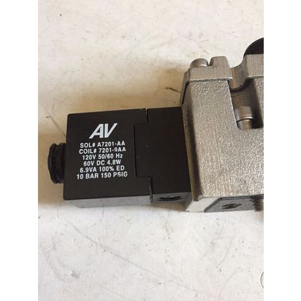 AUTOMATIC 407B43S3S3-AA4 PNEUMATIC SOLENOID VALVE SOL A7201-AA,7201-9AA,BU,SA,AE