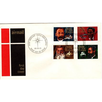 Papua New Guinea 1972 Early Missionaires , First Day Cover