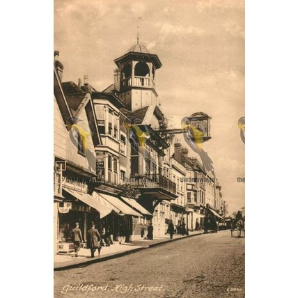 Guildford, High Street, Surrey, Rare Frith Postcard