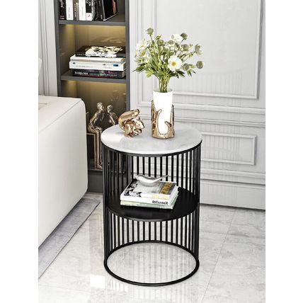 Luxury Modern Coffee Table Made of Iron and Marble