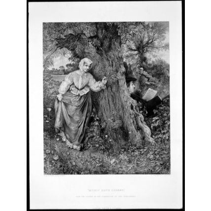 MUSIC HATH CHARMS 1878 George Adolphus Storey VICTORIAN ENGRAVING