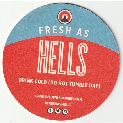 BEER MAT - CAMDEN TOWN BREWERY - FRESH AS HELLS - (Cat No 085) - (2019)