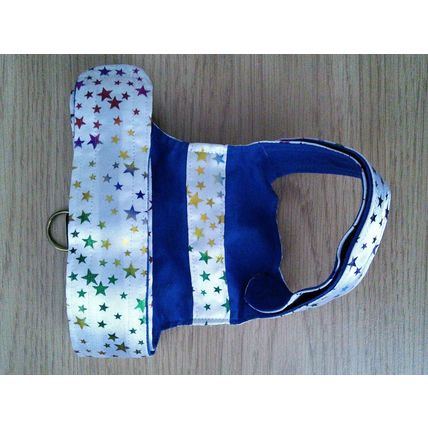 Cat Harness. Handmade , pretty satin Star fabric, NEW ~ See Scans