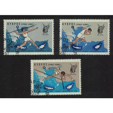 Cyprus Athletic Games Thessaloniki 3v 1967 CTO SG#305-307