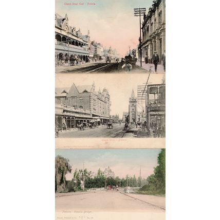 Pretoria Church Street Victoria Bridge South Africa 3x Postcard s