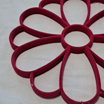 PINK Flower SCARF HANGER Belt Tie Velvet Holder Closet Organizer Storage Necktie