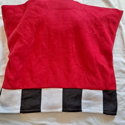 Christmas SANTA Claus CHAIR BACK COVER Holiday Decor Cloth Slipcover Dining Seat