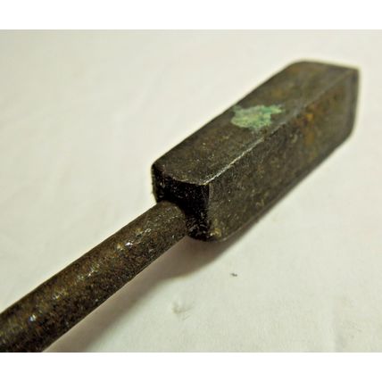 Vintage SOLDERING IRON with wood handle 12”