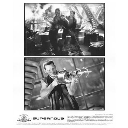 2000’s SUPERNOVA original press kit w/3 stills & 7 slides. Deep space tale!