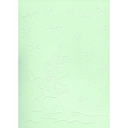 5"x7" Embossed Paper. 10 Sheets. Christmas Reindeer (43). Scrapbooking Crafts