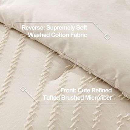 Litanika California King Comforter Set Beige, 3 Pieces Cal King Oversized King C
