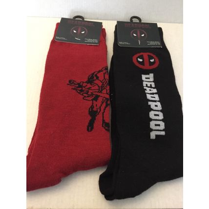 NEW Marvel Deadpool Unisex Crew Socks Size 6-12