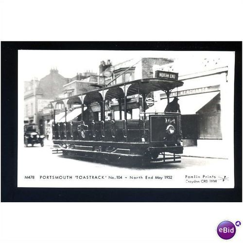 Hampshire PORTSMOUTH Tram Postcard by Pamlin (M478)
