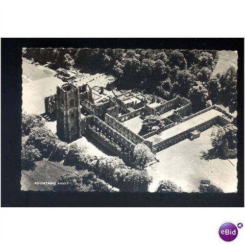 Yorkshire FOUNTAINS ABBEY Aerial Postcard by Aerofilms (12956)