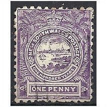 New South Wales 1888 SG253 1d Lilac Fine Used .