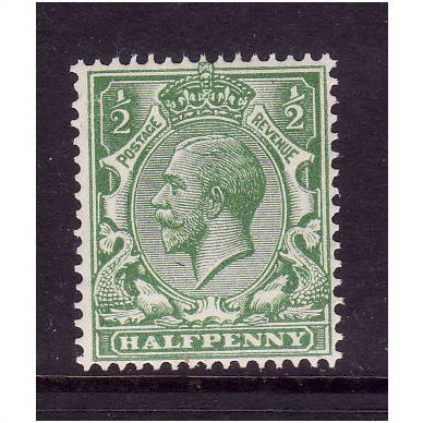 GREAT BRITAIN 1924 GEORGE V SG 418 1/2d GREEN U/M MINT #4