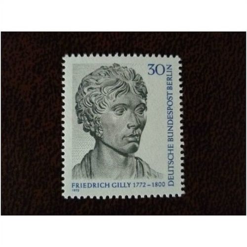West Berlin Germany 1972 Friedrich Gilly 30pf mint stamp SGB413 architect