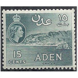 Aden 1959 SG53 15c Greenish-Grey Mounted Mint . ..