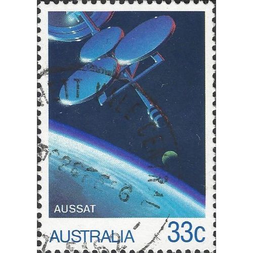 AUSTRALIA, SPACE, Aussat, blue 1986, 33c, #8