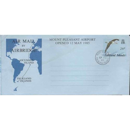 Falkland Islands Aerogram Air Mail Sheet First Day Cover FDC 1985 Bird
