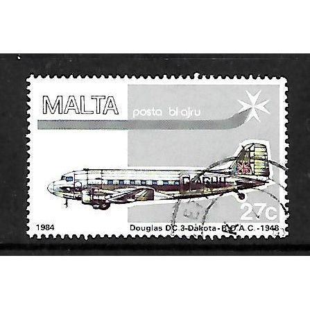MALTA 1984 AIR 27c DOUGLAS DC -3 SG 733 FINE USED
