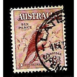 AUSTRALIA 1932 KOOKABURRA 6d RED BROWN SG146 FINE USED