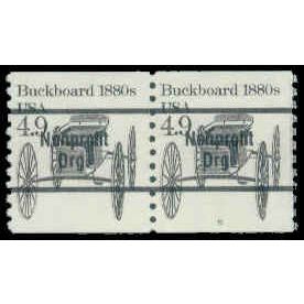 2124a 4.9c Buckboard Fine MNH Dry Gum CNP Right 6 P0447