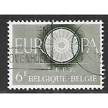 BELGIUM 1960 EUROPA CEPT EMBLEM 6F GREEN SG 1747 FINE USED