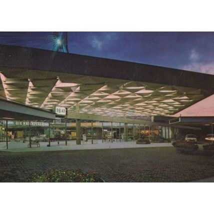 Ludwigshafen Rhein Hauptbahnhof Railway Entrance Station Postcard