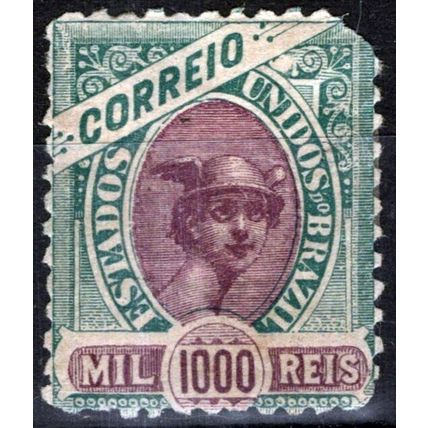 ZAYIX - 1894-7 Brazil 122 MH 1000r green & violet Hermes CV $72.50 081922S06