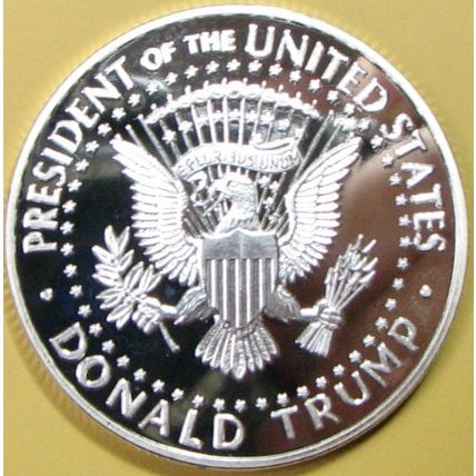 Trump, "Fight, Fight, Fight". Challenge Coin. 1.50". 84b.