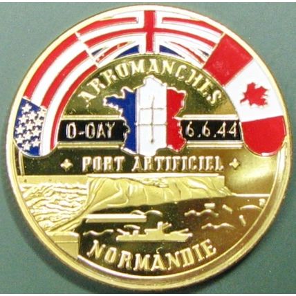 D-Day, Normandy. Challenge Coin. 1.50". 84b.