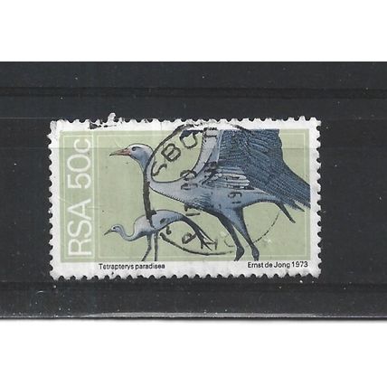 SouthAfrica.SG362 50c Stanley Cranes.Fine Used.Sep25f