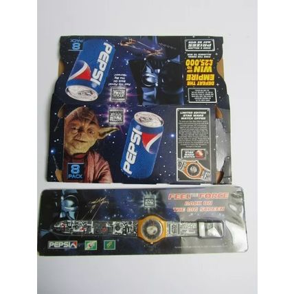 Star Wars Trilogy Edition Pepsi Box 1996 & Limited Edtion Watch Feel the Force