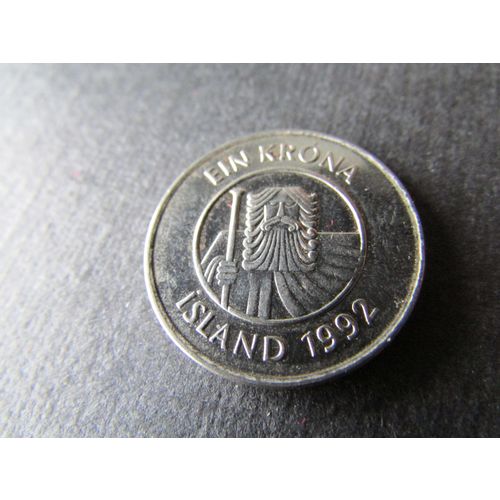 1992 ICELAND ONE KRONA FREE POST. AAP