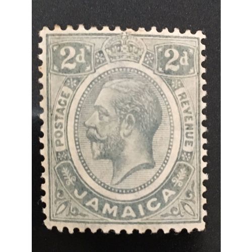 Jamaica KGV 1912 2d Grey Mounted Mint MM SG 60 postage stamp king george