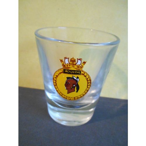Vintage RCN HMCS Iroquois DDH 280 Destroyer Royal Canadian Navy Shot Glass