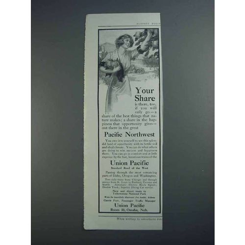1913 Union Pacific Railroad Ad - Your Share