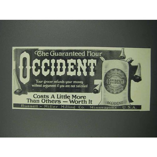 1914 Occident Flour Ad - The Guaranteed Flour