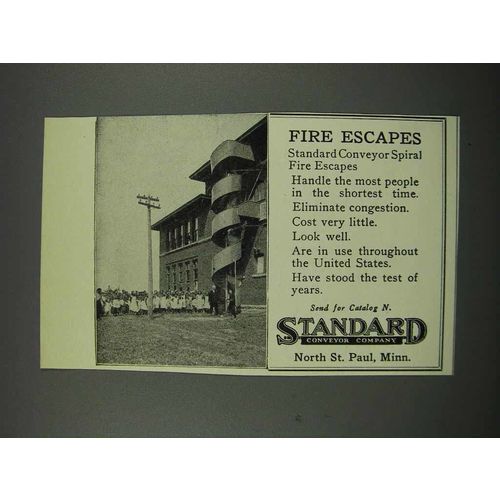 1929 Standard Conveyor Spiral Fire Escapes Ad