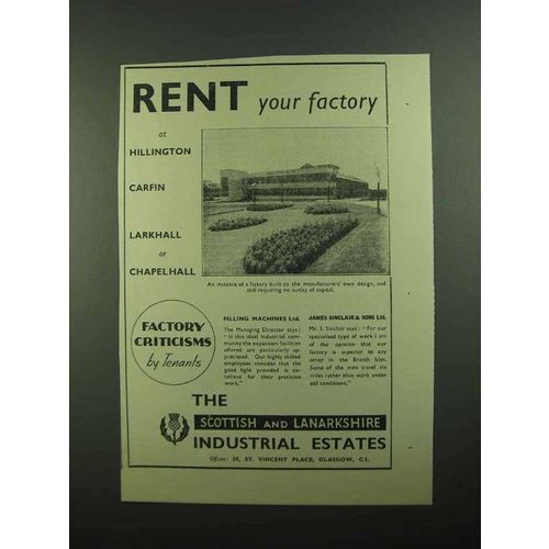 1939 Scottish and Lanakshire Industrial Estates Ad