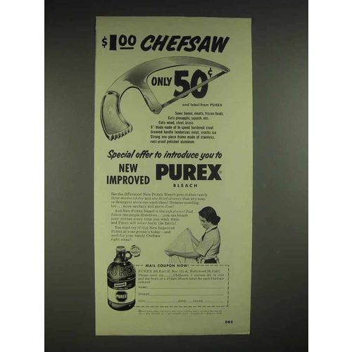 1953 Purex Bleach Ad - Chefsaw