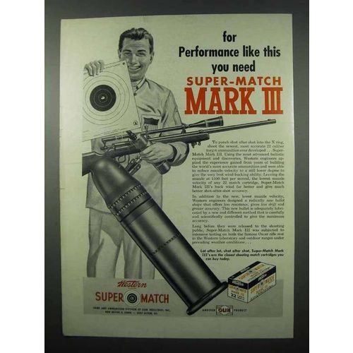 1953 Western Super-Match Mark III Ammunition Ad