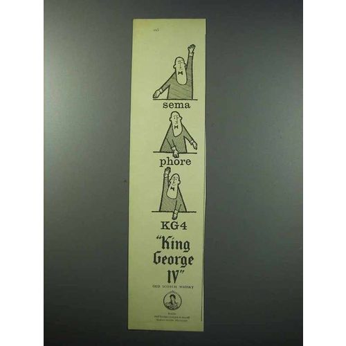 1960 King George IV Scotch Ad - Sema Phore KG4