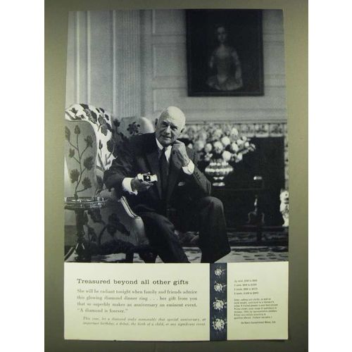 1960 De Beers Diamonds Ad - Treasured Beyond All Other Gifts