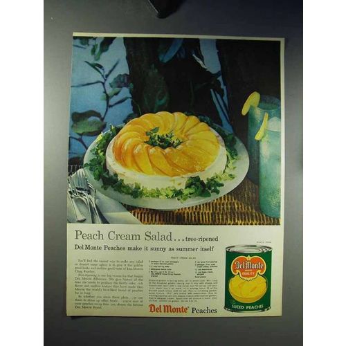 1960 Del Monte Peaches Ad - Peach Cream Salad