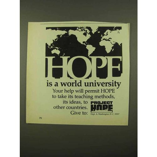 1975 Project Hope Ad - A World University