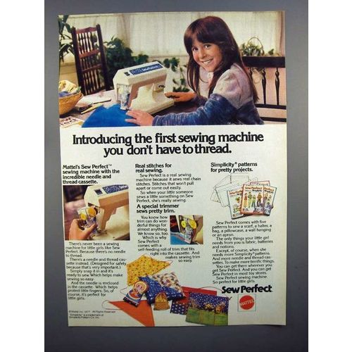 1977 Mattel Sew Perfect Sewing Machine Ad!